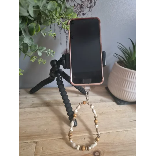 The Driftwood & Cream Phone Strap