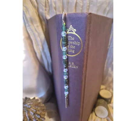 Green Beaded Bookmark