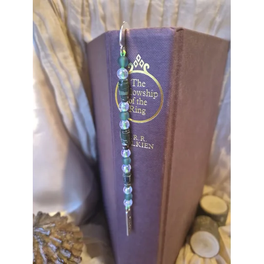 Green Beaded Bookmark