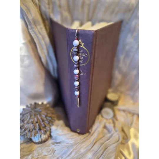 Dusty Rose beaded Bookmark