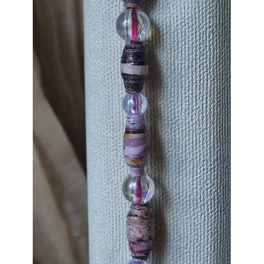 Pink Pearl beaded Bookmark