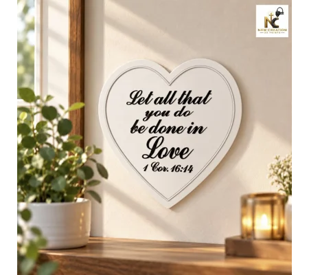 Bible Verse Heart Decor