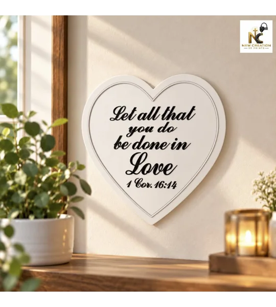 Bible Verse Heart Decor