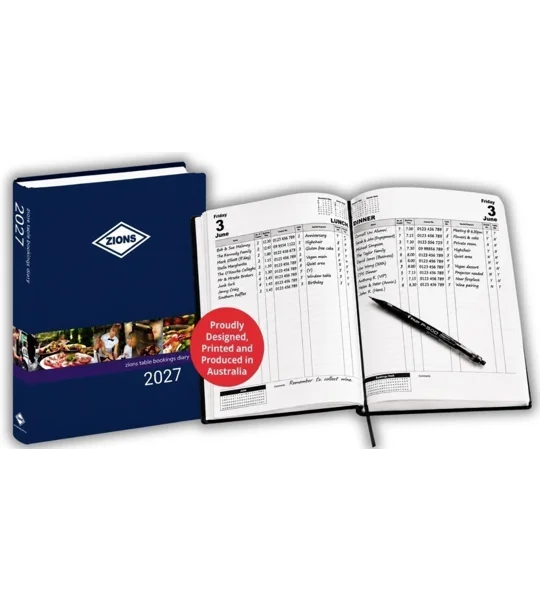 Table Booking Diary 2027