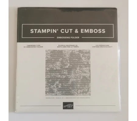 Stampin' UP! Timeworn Type 3D Embossing Folder