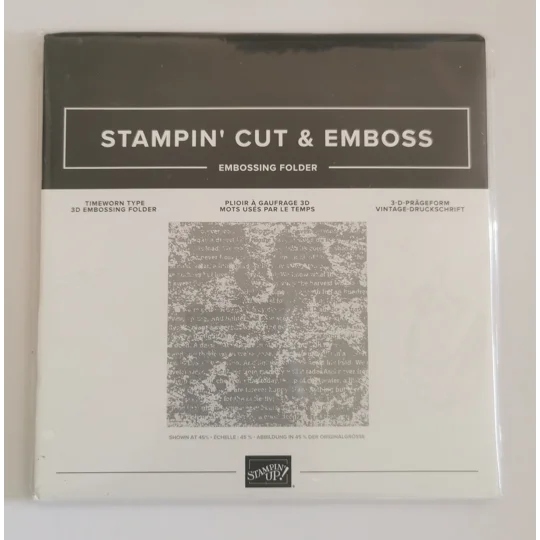 Stampin' UP! Timeworn Type 3D Embossing Folder