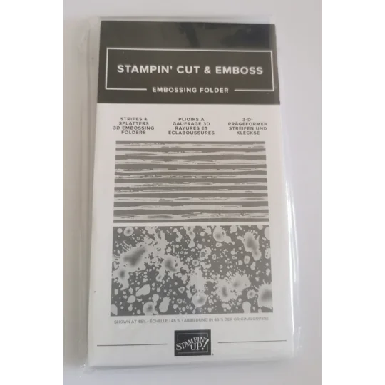 Stampin' UP! Stripes & Splatters 3D embossing folder