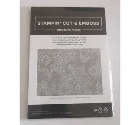 Stampin' UP! Distressed Tile 3D embossing folder