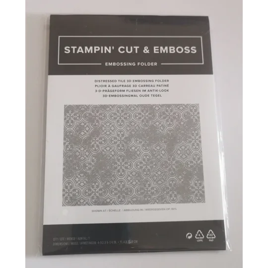 Stampin' UP! Distressed Tile 3D embossing folder