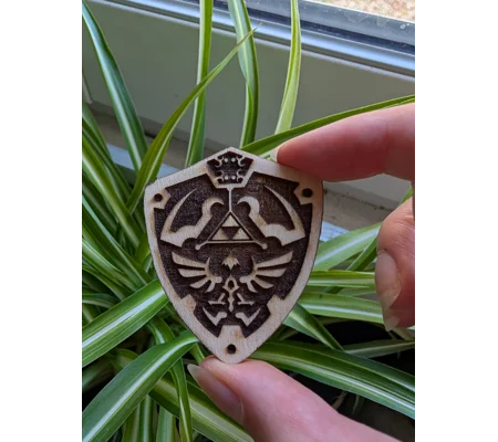 Magnet bouclier en bois