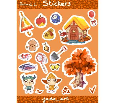 Planche de Stickers Animal_C Automne