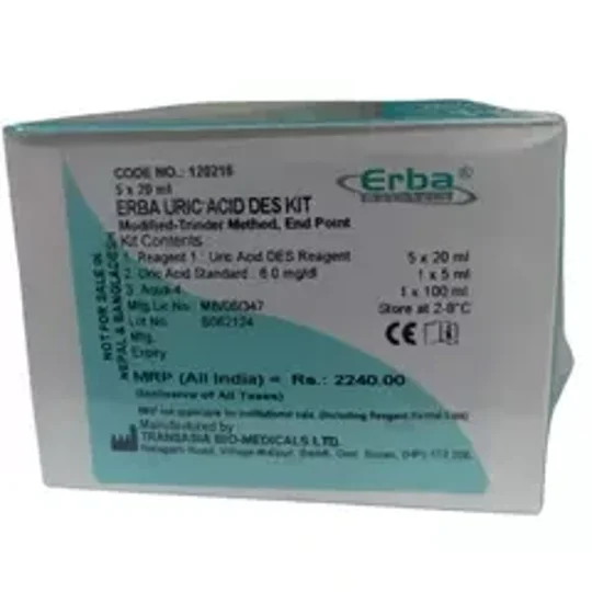 ERBA URIC ACID DES Biochemistry Reagent (5*20 ml)