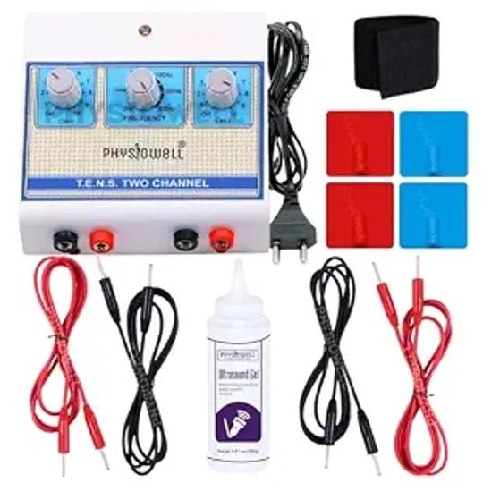Physiowell Mini Tens 2 Channel Tens Machine for Physiotherapy Nerve Stimulator Physiotherapy Electro