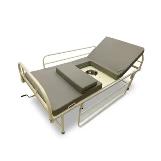 A One Hospicare Semi Fowler Bed Commode With Indian Adjustable Raillings