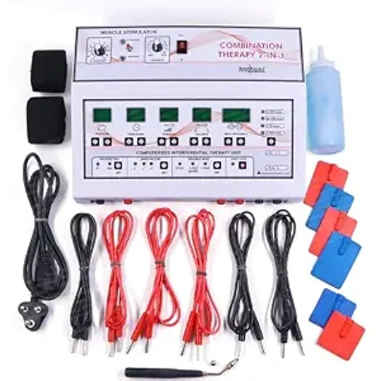 Physiotherapy Machine Interferential Therapy (IFT) 45 Program with Muscle Stimulator Electrotherapy 