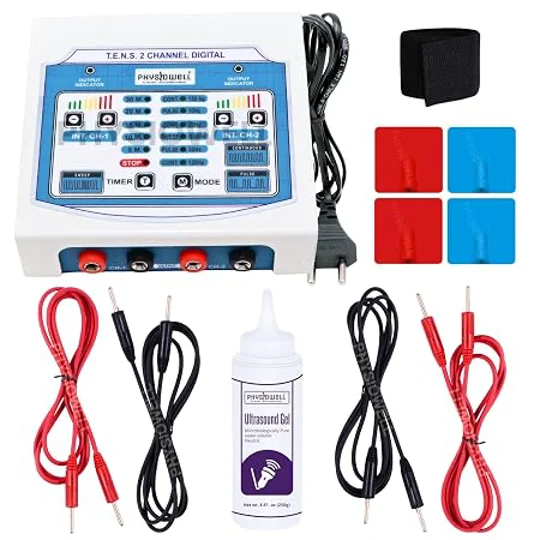 Tens Two Channel Portable Nerve Stimulator Electrotherapy Digital Physiotherapy Compact Machine with