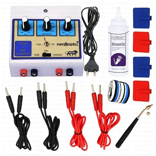TENS & MS Combo Physiotherapy Machine | Muscle Stimulator & Electrotherapy Device for Pain Relief | 