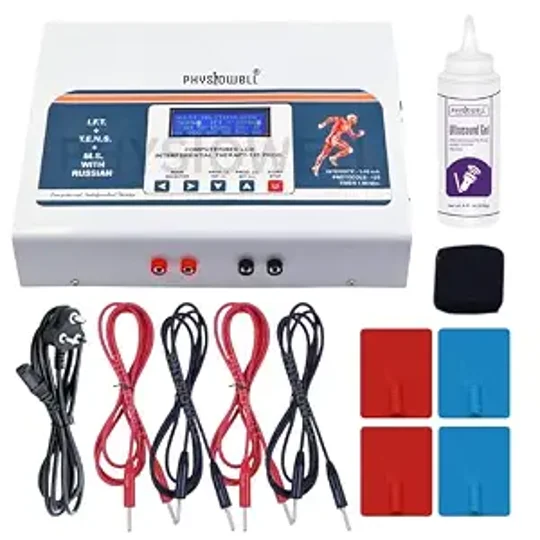 IFT Machine 125 Program 3 in 1 IFT Tens MS with LCD Display 125 Program Physiotherapy Machine 4 Chan