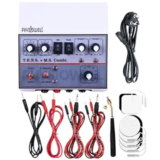 Muscle Stimulator Tens+MS Deluxe Machine for Physiotherapy Tens Machine (Sticky Pads)