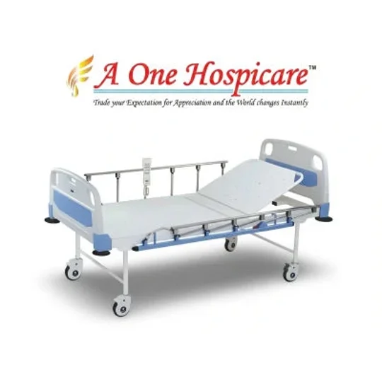 A One Hospicare Remortized Semi Fowler Bed Abs Panels Collapsible Raillings Imp Wheels