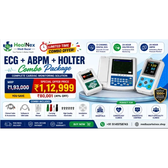 12 CHENNAL ECG + 24 HRS ABPM +24 HRS HOLTER (Copy)