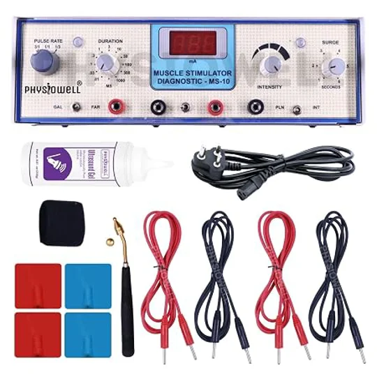 Electric Muscle Stimulator Machine MS 10 Muscle Stimulator 4 Channel Physiotherapy