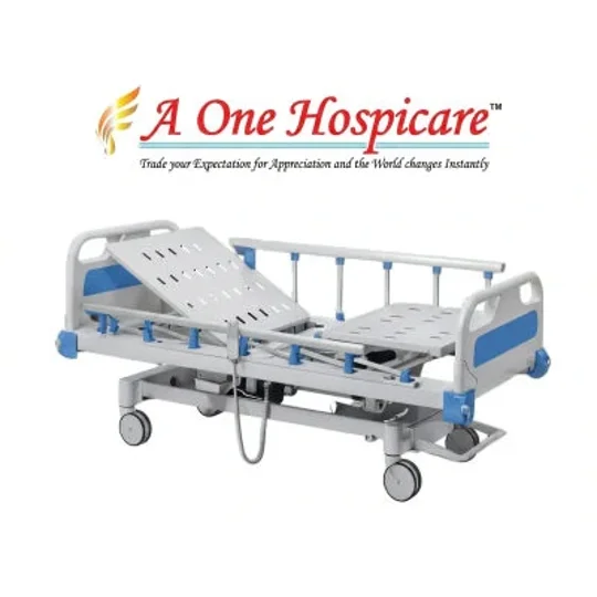 A One Hospicare Remortzed Icu Bed 5 Functional Abs Pannels And Collapsible Raillings Imp Wheels