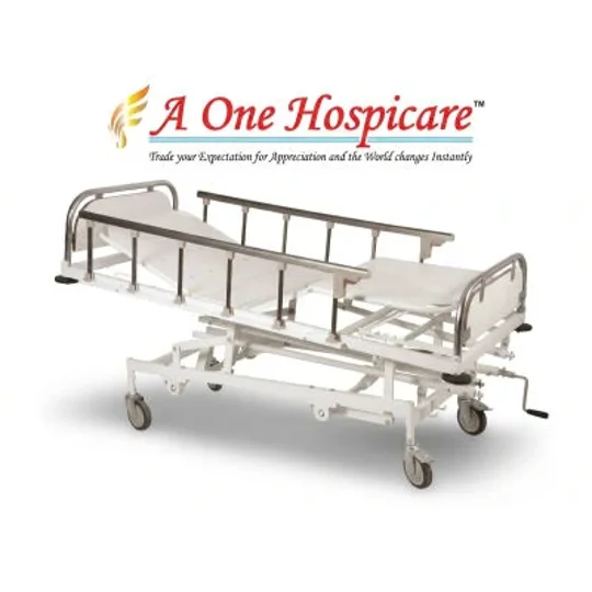 A One Hospicare 4 Gear Icu Bed Ss Panels Collapsible Ss Raillings Imp Wheels