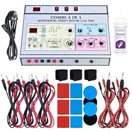 Physiowell IFT MS Tens (Manual) Physiotherapy Machine Electrotherapy Combo for All Pain Relief Devic
