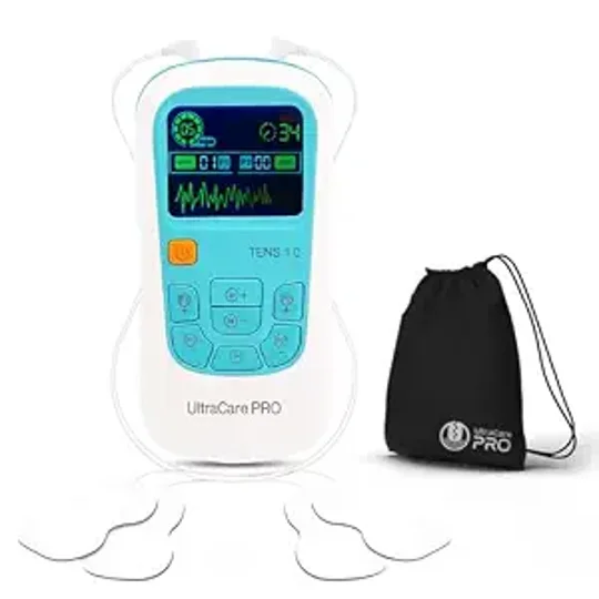 UltraCare PRO TENS 1.0 TENS Machine for Pain Relief, Physiotherapy Massager, 25 Modes, 50 Intensity 