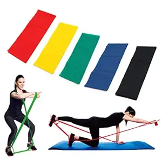 Physiotherapy Resistance Multi Color Band Set of 5 for Exercise Rehabilitation Equipment
