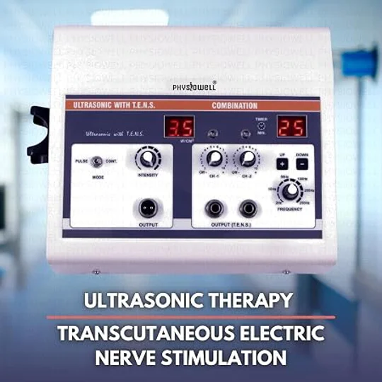 Ultrasound Tens 2 Channel Physiotherapy Machine Electrotherapy Combo for All Pain Relief Device Phys