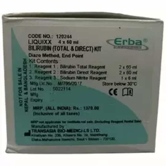 ERBA Bilirubin(Total & Direct) Biochemistry Reagent (4X60 ml)