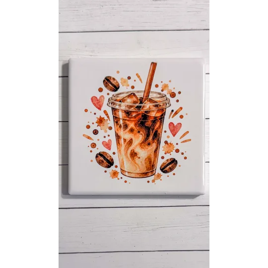 Coffee Lovers Ceramic Coaster Set of 4 | Coffee-Themed Drink Coasters