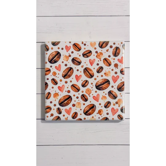 Coffee Lovers Ceramic Coaster Set of 4 | Coffee-Themed Drink Coasters