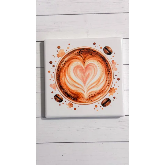 Coffee Lovers Ceramic Coaster Set of 4 | Coffee-Themed Drink Coasters