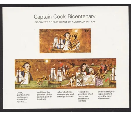 Australia 1970 Cook Mini Sheet MUN