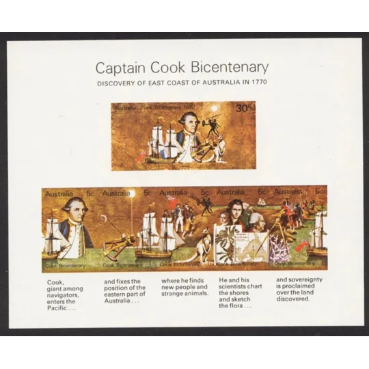 Australia 1970 Cook Mini Sheet MUN