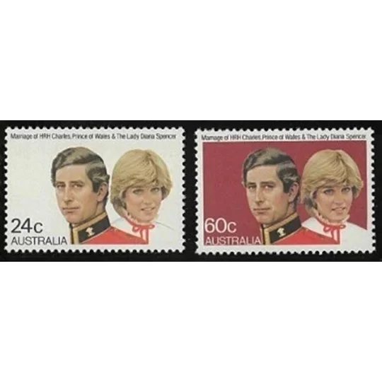 Australia 1981 Royal Wedding set (2) MUH