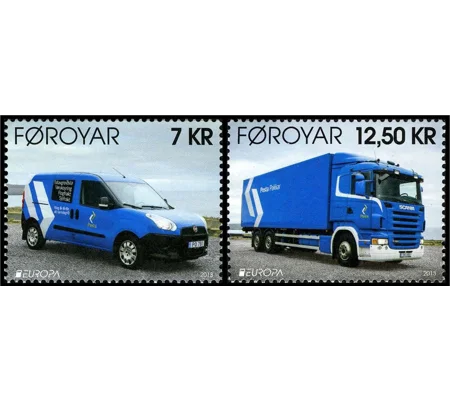 Faroe 2013 Europa - Postal Vehicles (2) MUH