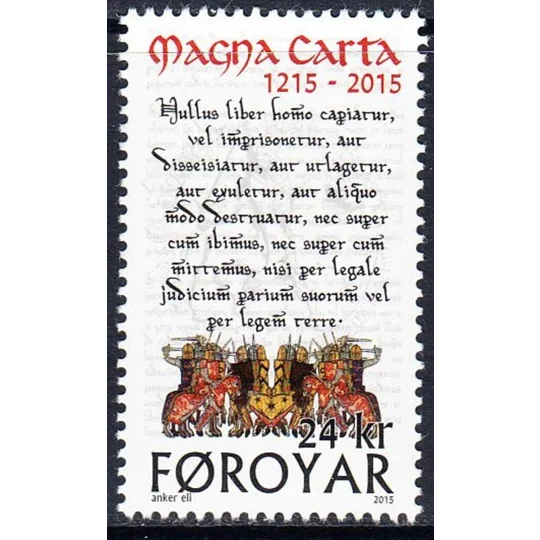 Faroe 2015 Magna Carta MUH