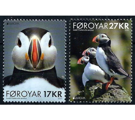 Faroe 2021 Europa - Puffin Birds (2) MUH