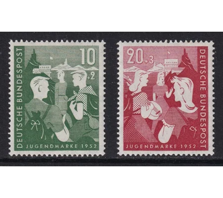 Germany 1952 Youth Hostels (2) MUH