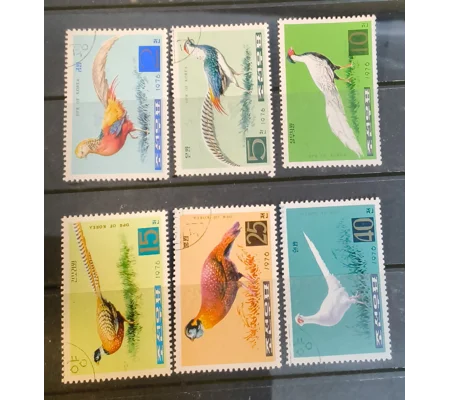 Korea North Pheasant set of 6 FU