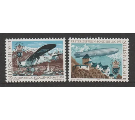 Liechtenstein 1979 Europa / Airships (2) MUH