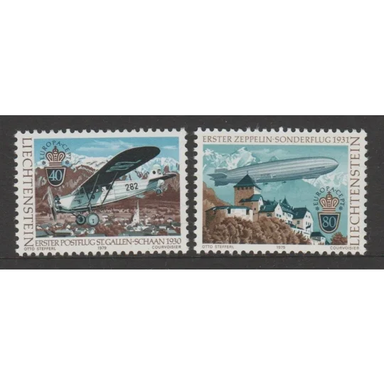 Liechtenstein 1979 Europa / Airships (2) MUH