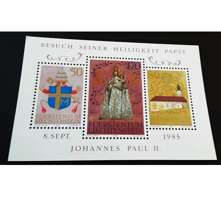 Liechtenstein 1985 Papal Visit MS MUH