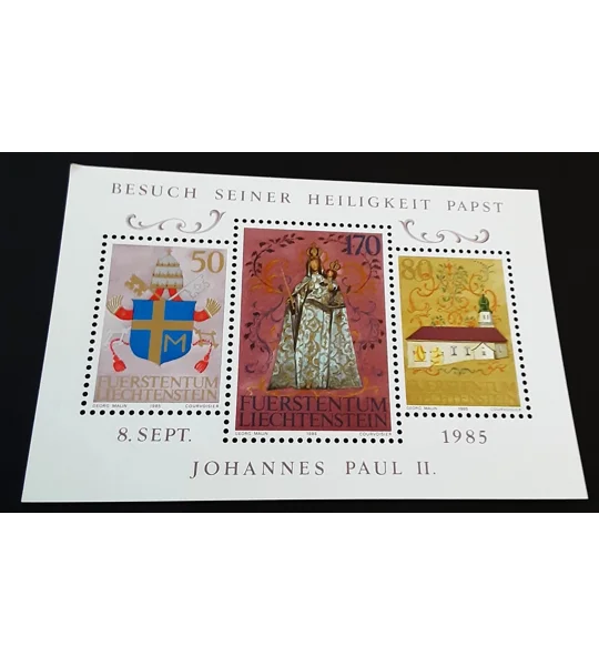 Liechtenstein 1985 Papal Visit MS MUH