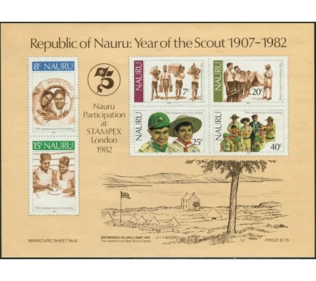 Nauru 1982 Scouts MS MUH