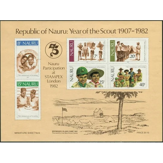 Nauru 1982 Scouts MS MUH
